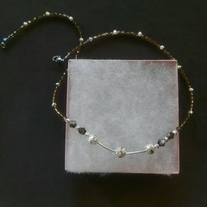 SWAROVSKI BEADED  DISCO BALL DESIGNER CREATED UNIQUE NECKLACE